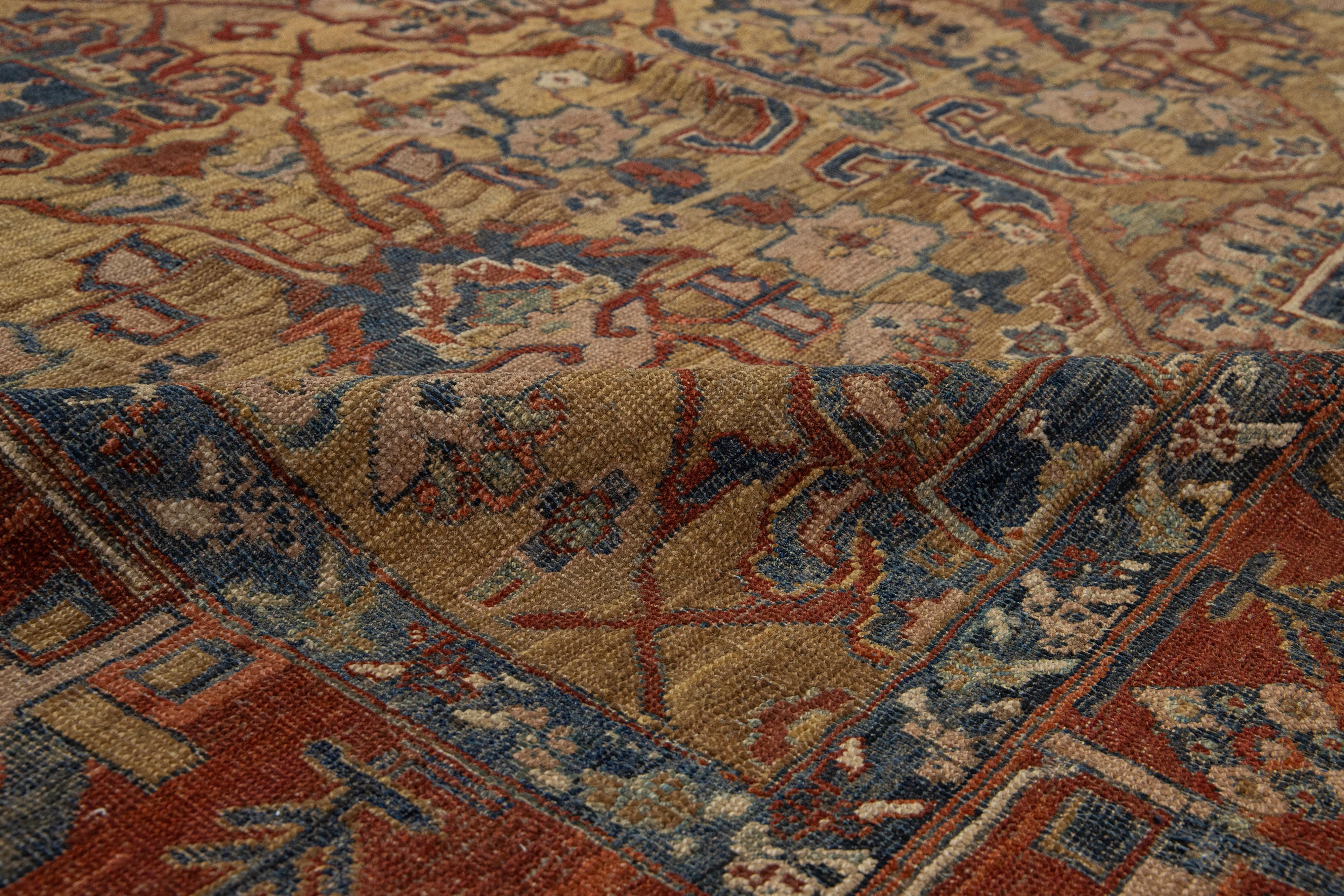 Alfombra de lana persa tribal Bakshaish marrón vintage en venta 2