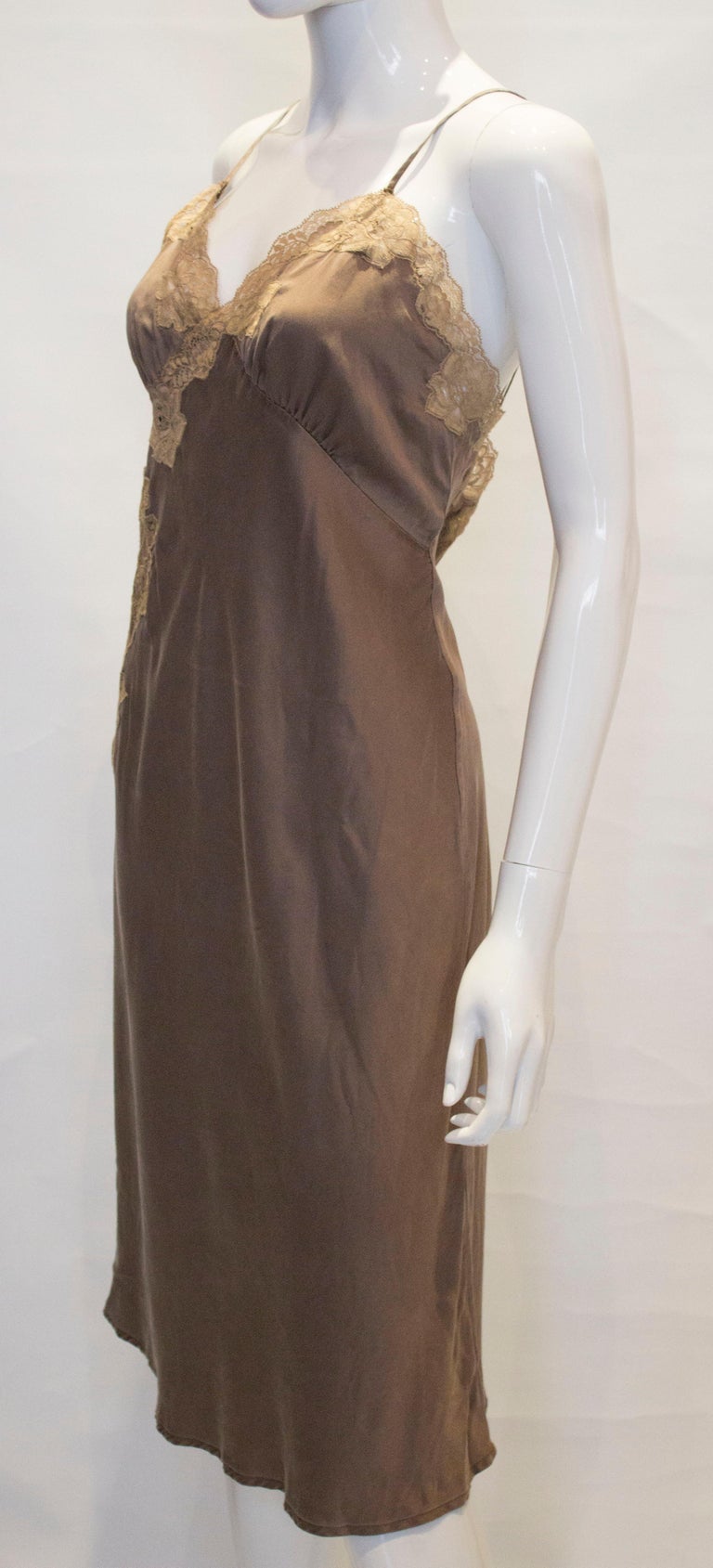 silk lace slip dress