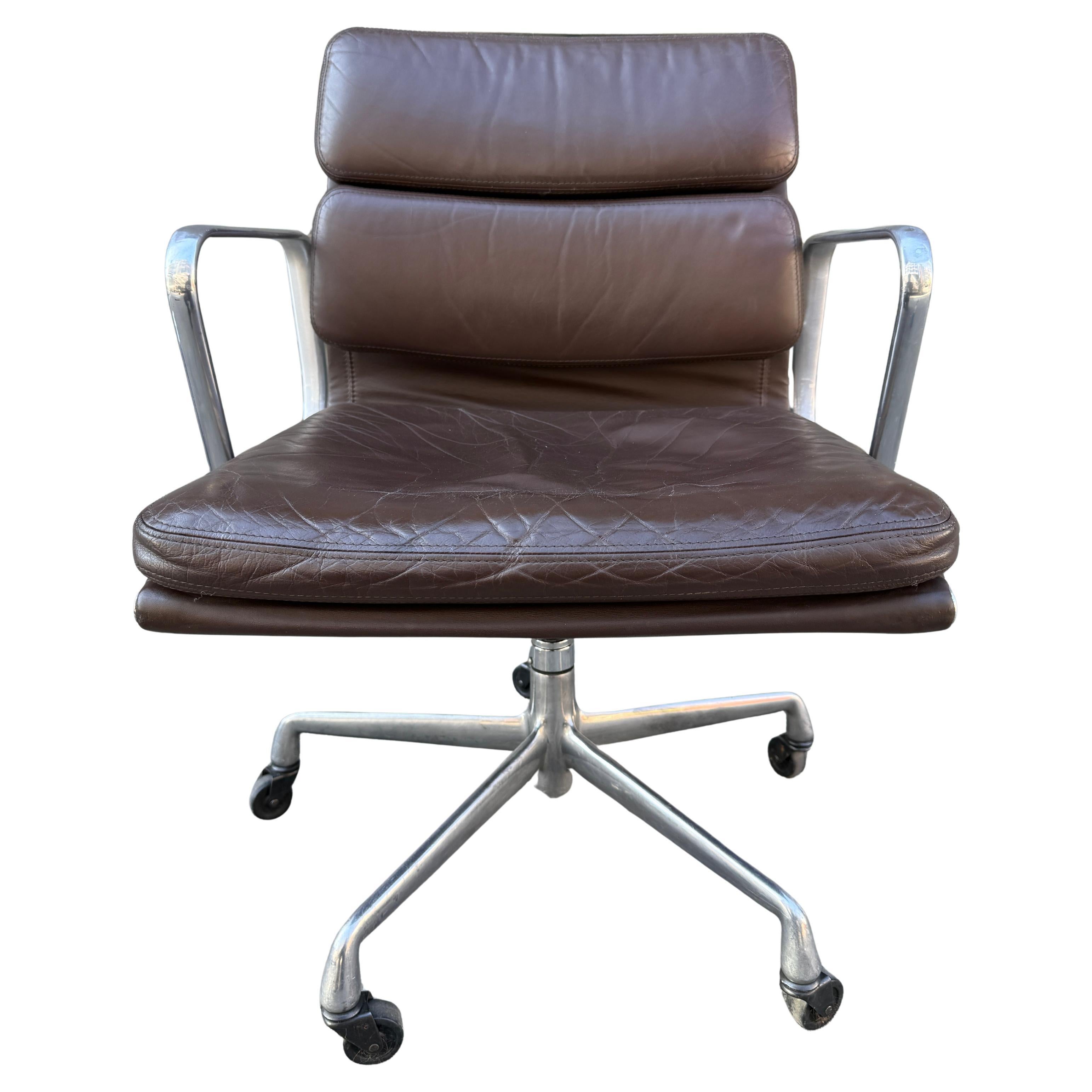 Vintage  Brown Soft Pad Chair by Eames for Herman Miller 3