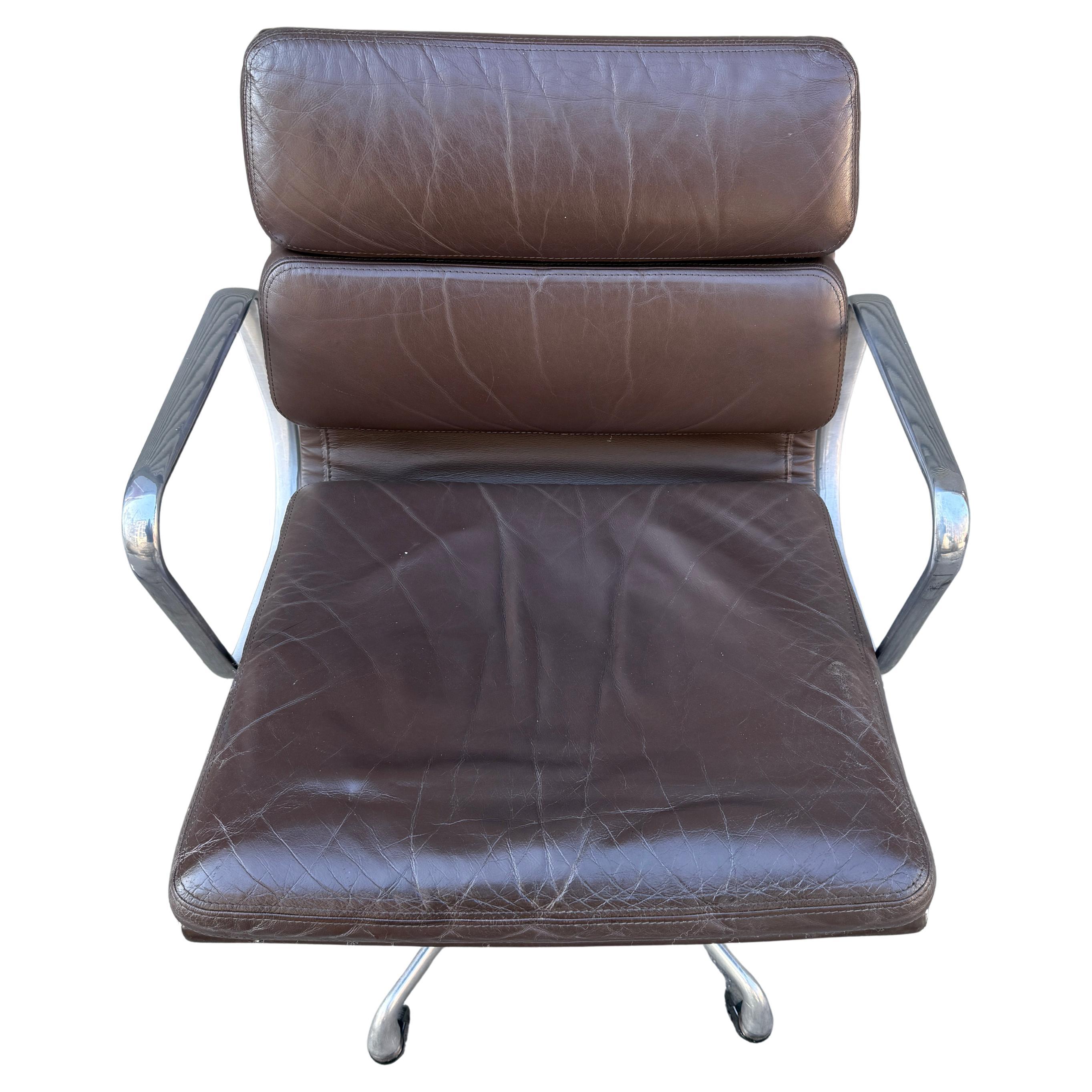 Vintage  Brown Soft Pad Chair by Eames for Herman Miller 3