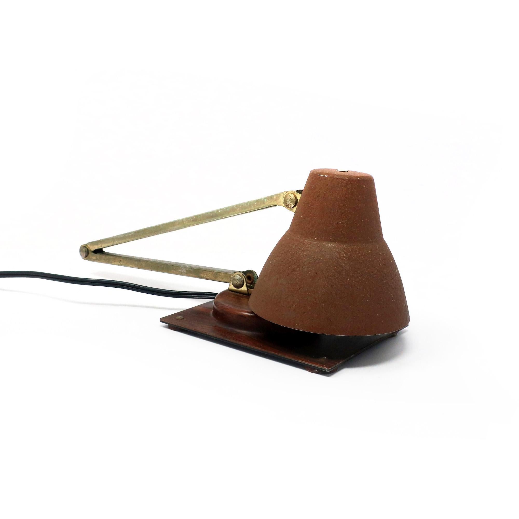 20th Century Vintage Brown Tensor Folding Desk Lamp