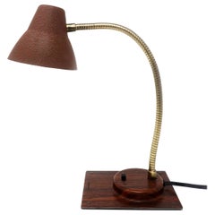 Vintage Brown Tensor Gooseneck Desk Lamp