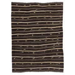 Alfombra turca Kilim Vintage Marrón  6'7 x 9'10