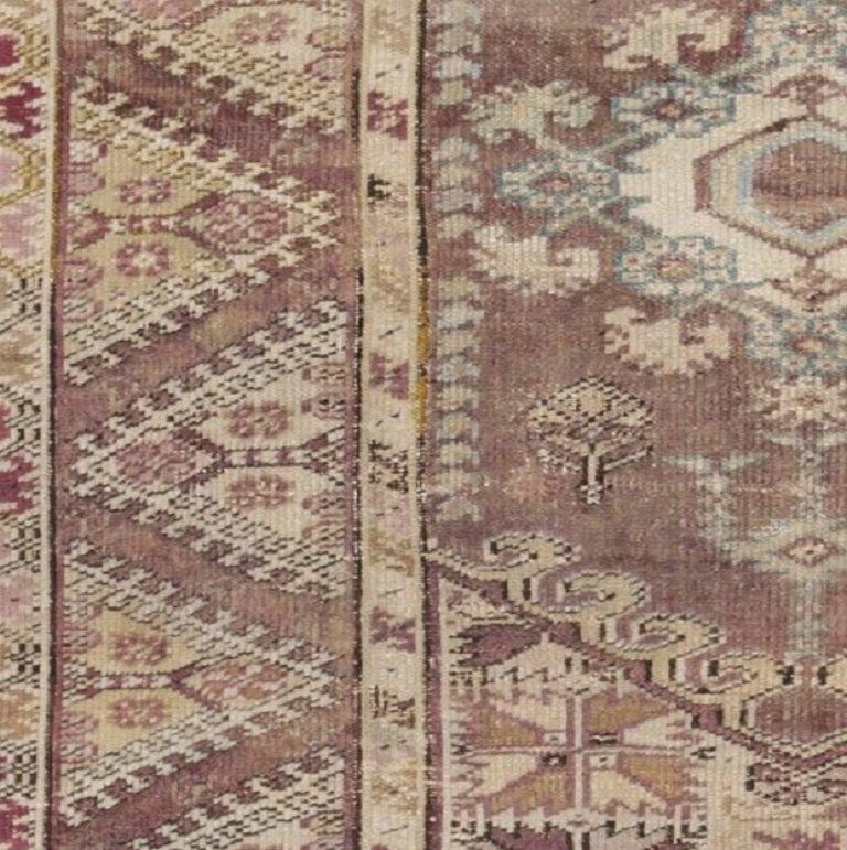 Alfombra Turca Oushak Marrón Vintage  3'10 x 5'6 siglo XX en venta