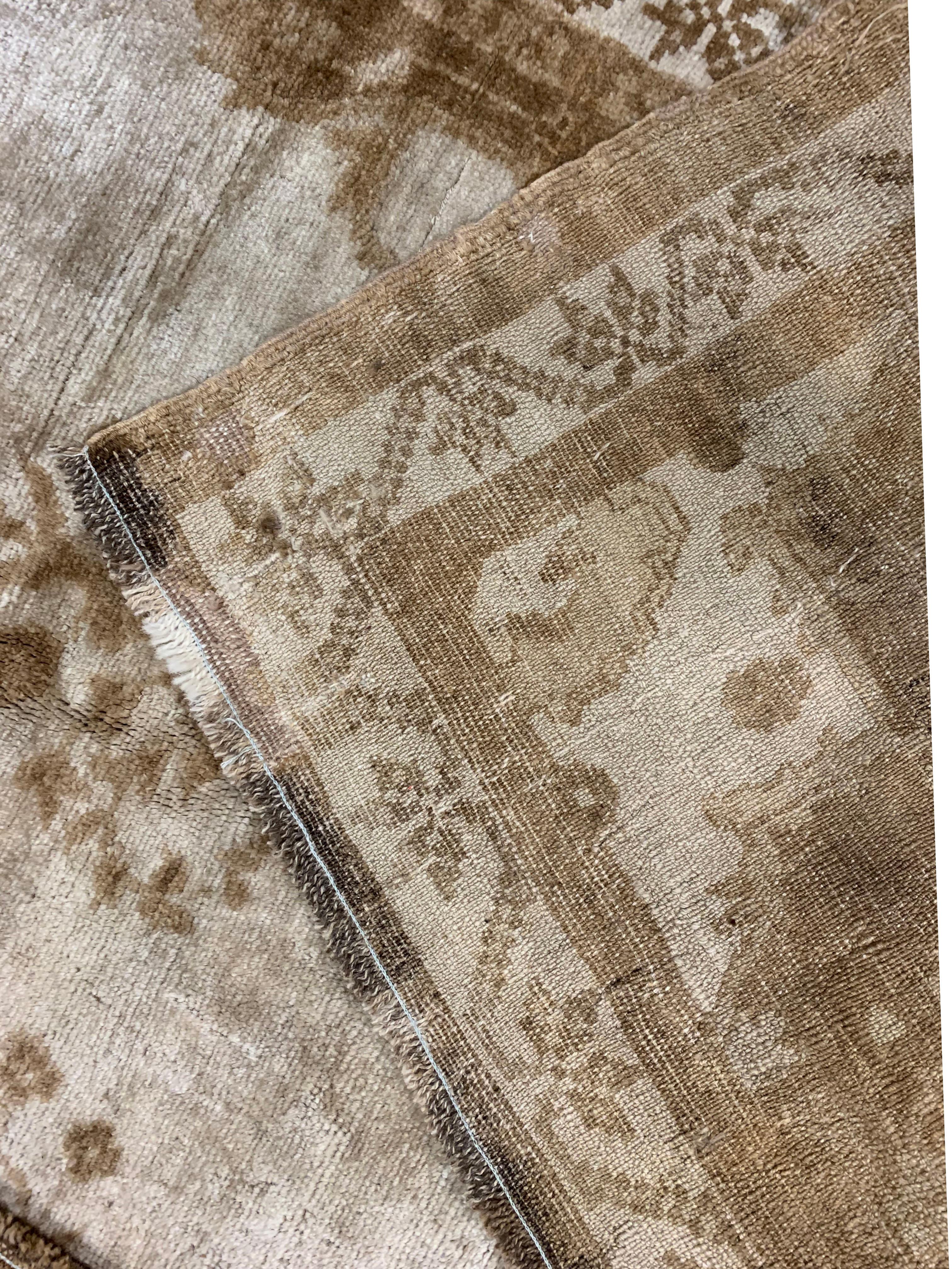 Tappeto Oushak vintage marrone turco, 6'1 x 10'5 in vendita 3