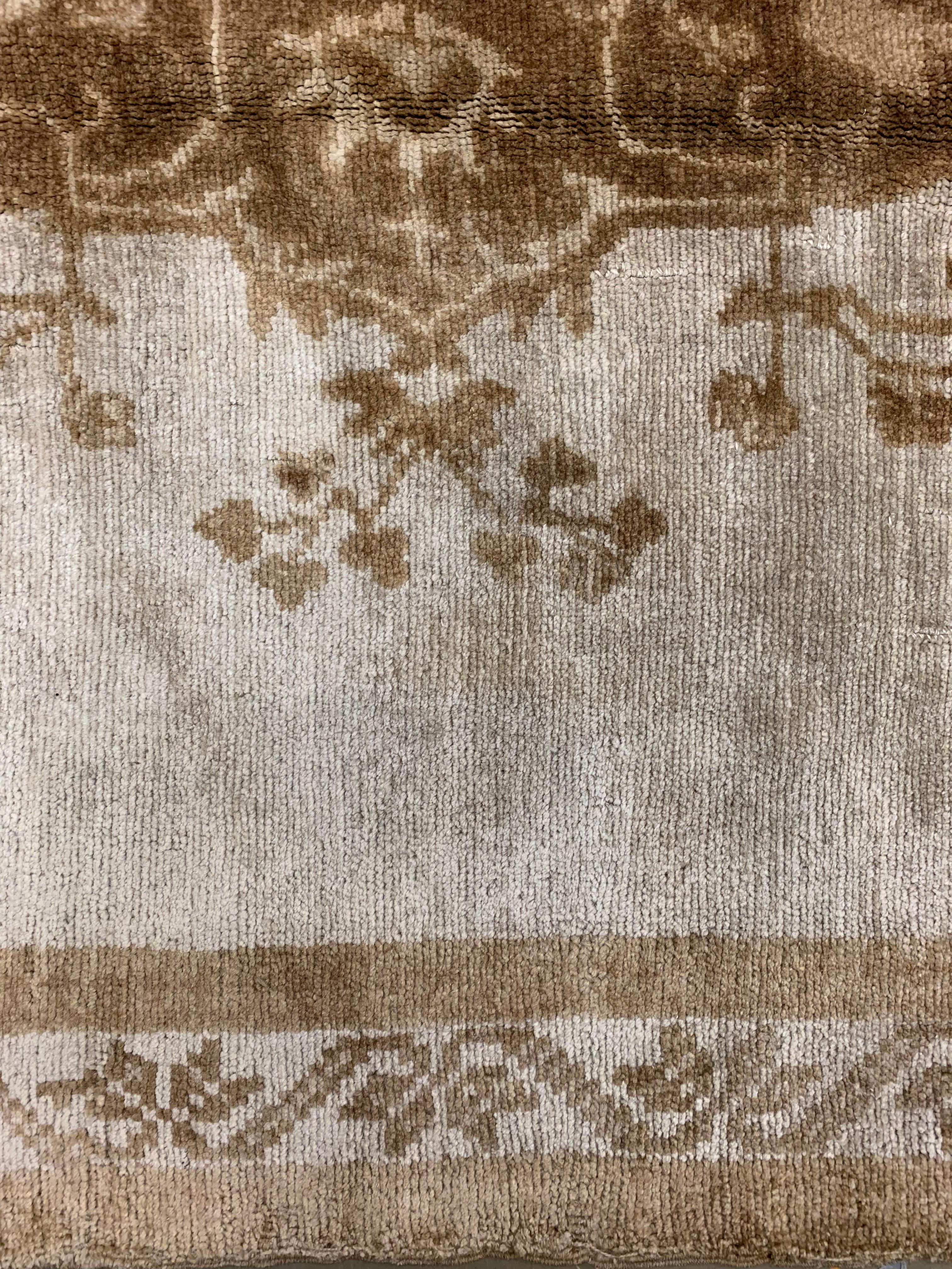 Tappeto Oushak vintage marrone turco, 6'1 x 10'5 in vendita 2