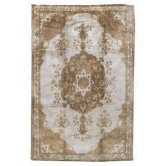 Tappeto Oushak vintage marrone turco, 6'1 x 10'5