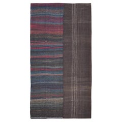 Vintage Brown con pannello multicolore in lana Kilim 6'3''x11'7''