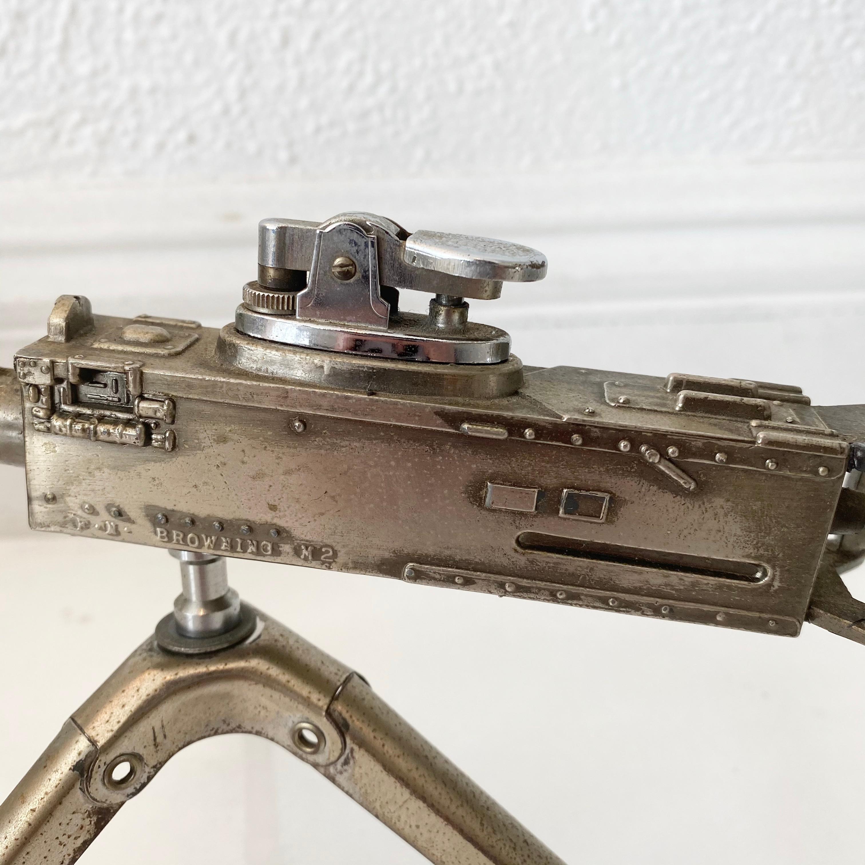 Late 20th Century Vintage Browning M2 Machine Gun Lighter
