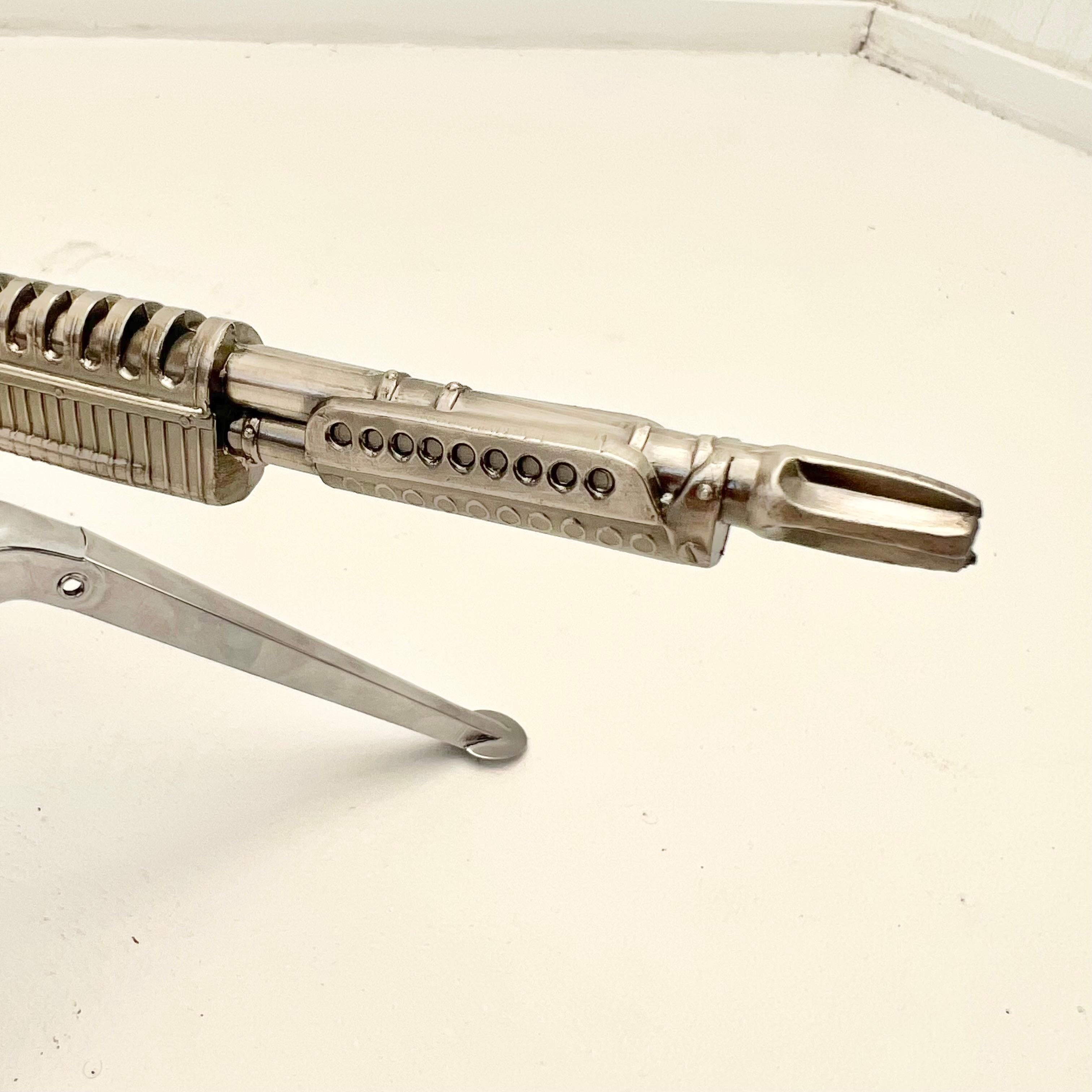 Metal Vintage Browning M60 Machine Gun Lighter, 1980s Japan For Sale