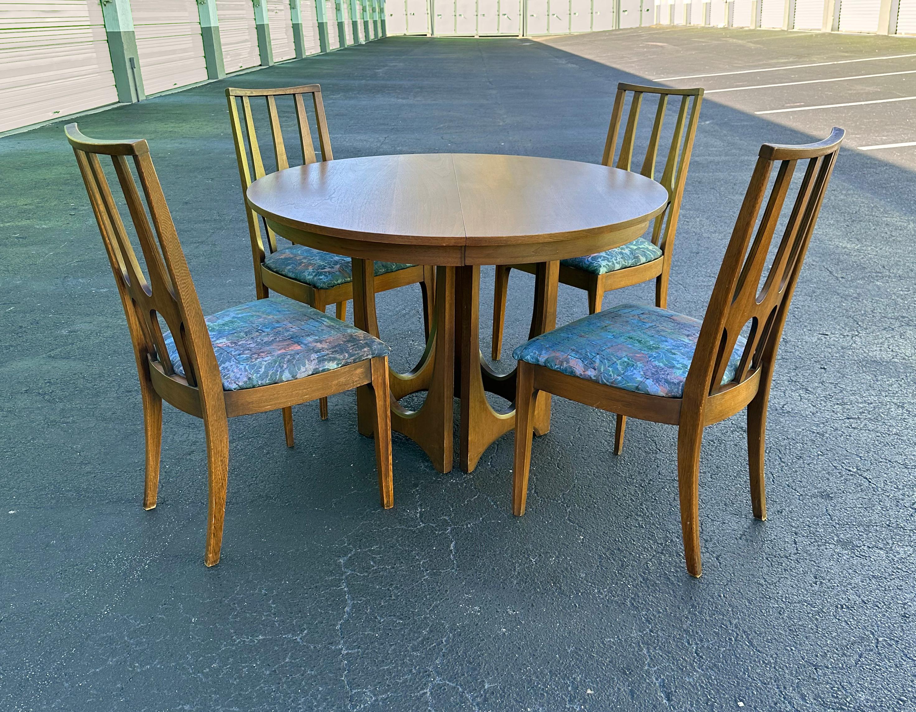 Vintage Broyhill Brasilia Dining Chairs Set of 4 Mid-Century Modern, 1950s In Good Condition In Lake Worth, FL