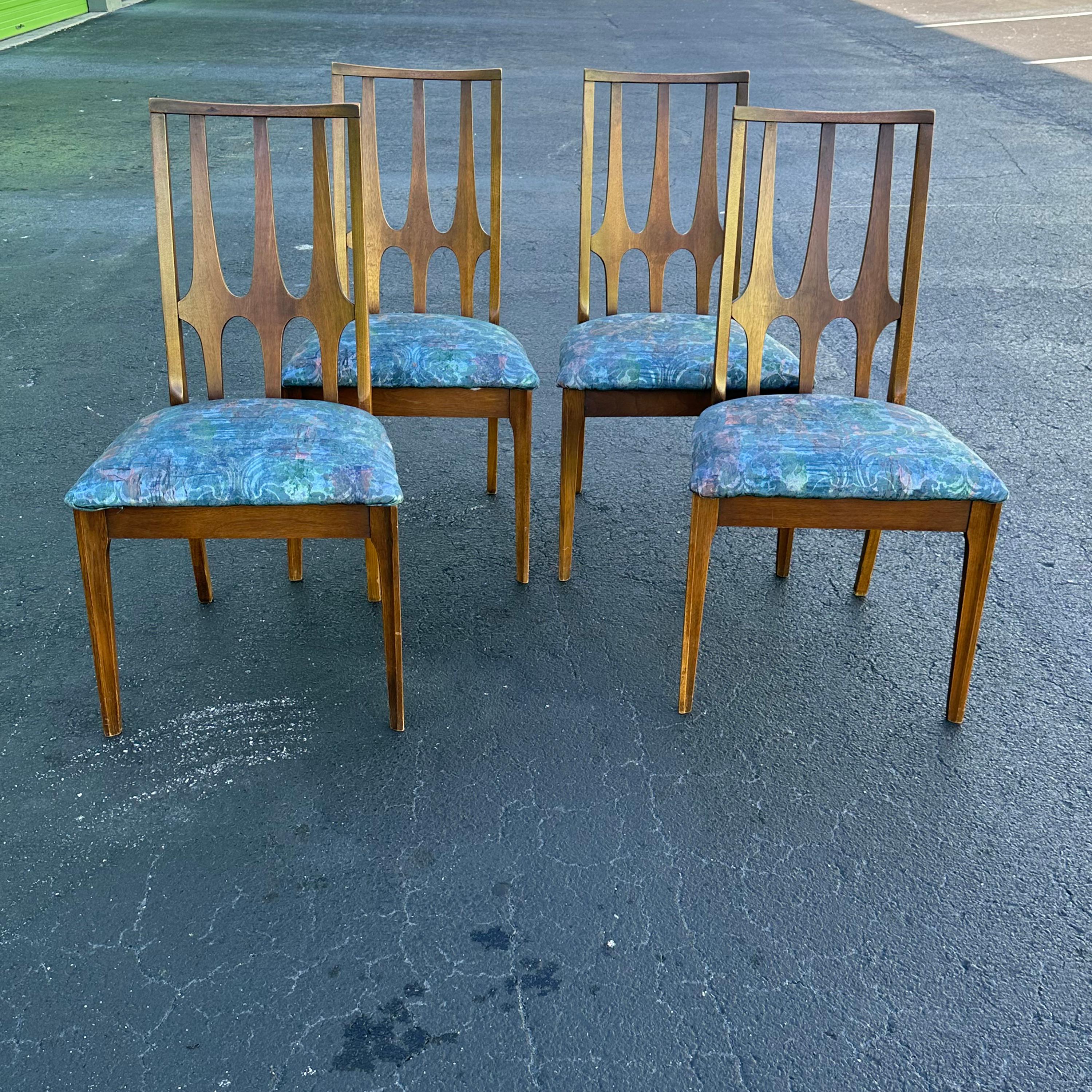 Mid-20th Century Vintage Broyhill Brasilia Dining Chairs Set of 4 Mid-Century Modern, 1950s