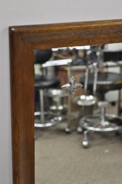Vintage Broyhill Saga Mid-Century Modern Star Etched Walnut Dresser Wall Mirror