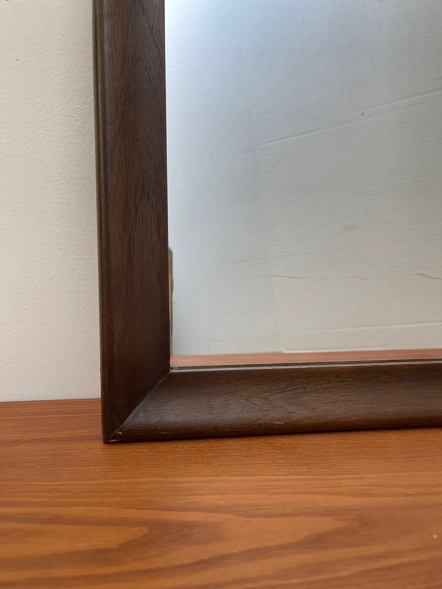 Vintage Broyhill Saga Wood Framed Mirror With Star Etching. For Sale 1