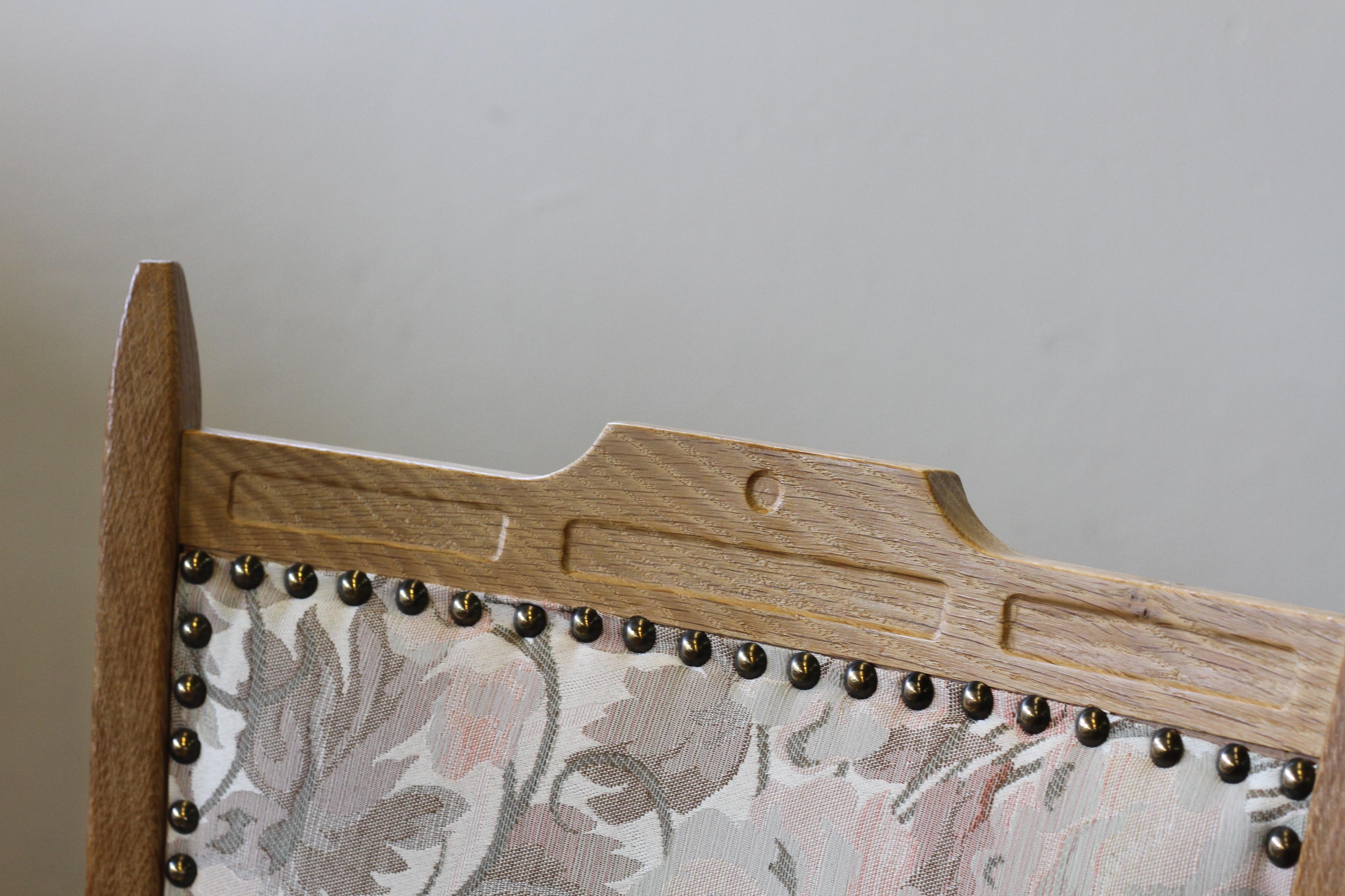 Sedie da pranzo danesi Brualist in Oak nello stile di Henning Kjærnulf, anni '60, Set di 6 in vendita 2