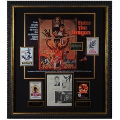 Vintage Bruce Lee Autographed 'Enter The Dragon' Framed Display