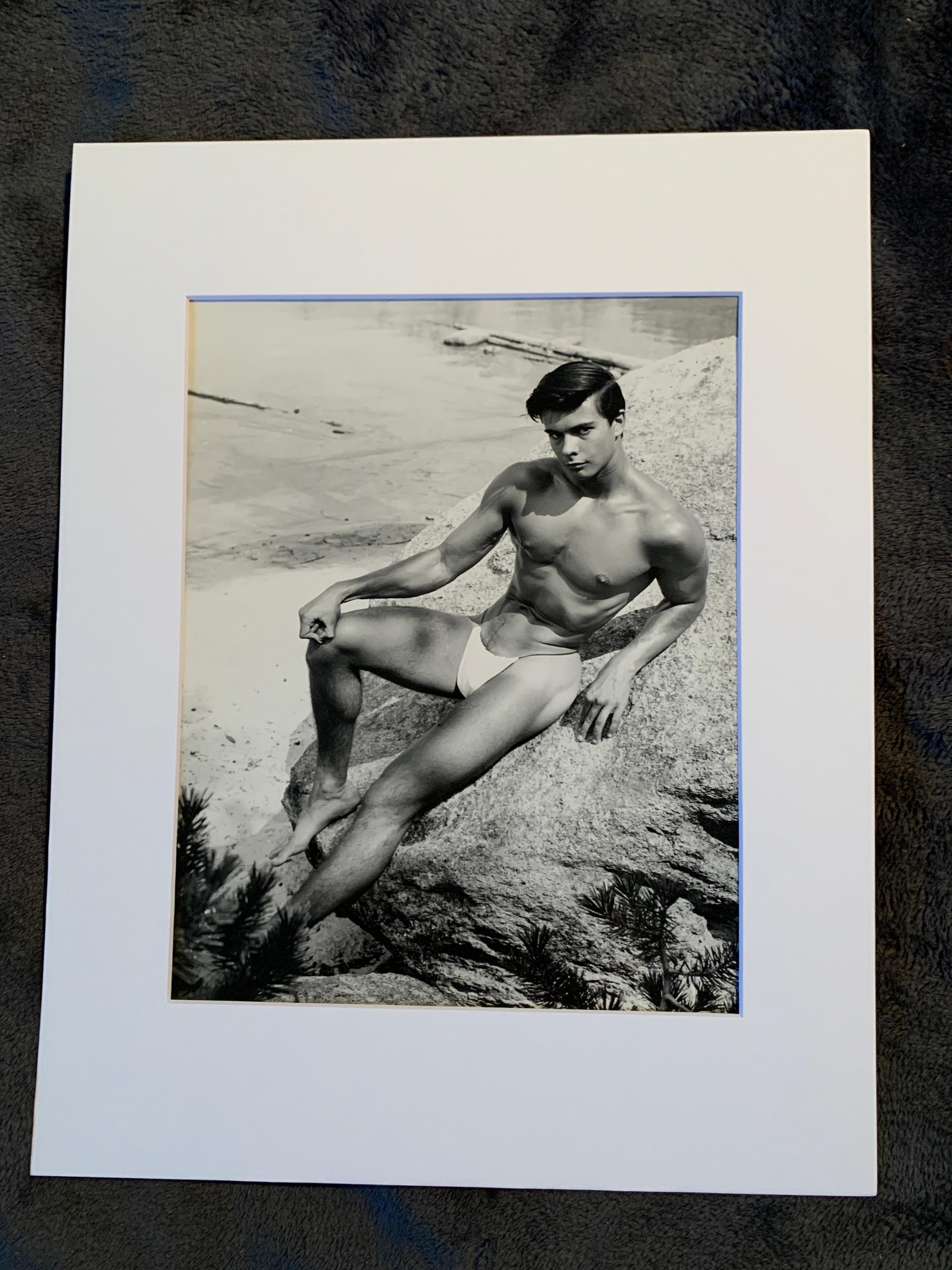 American Vintage Bruce of Los Angeles Matched Pair Original B & W Male Photographs Set For Sale