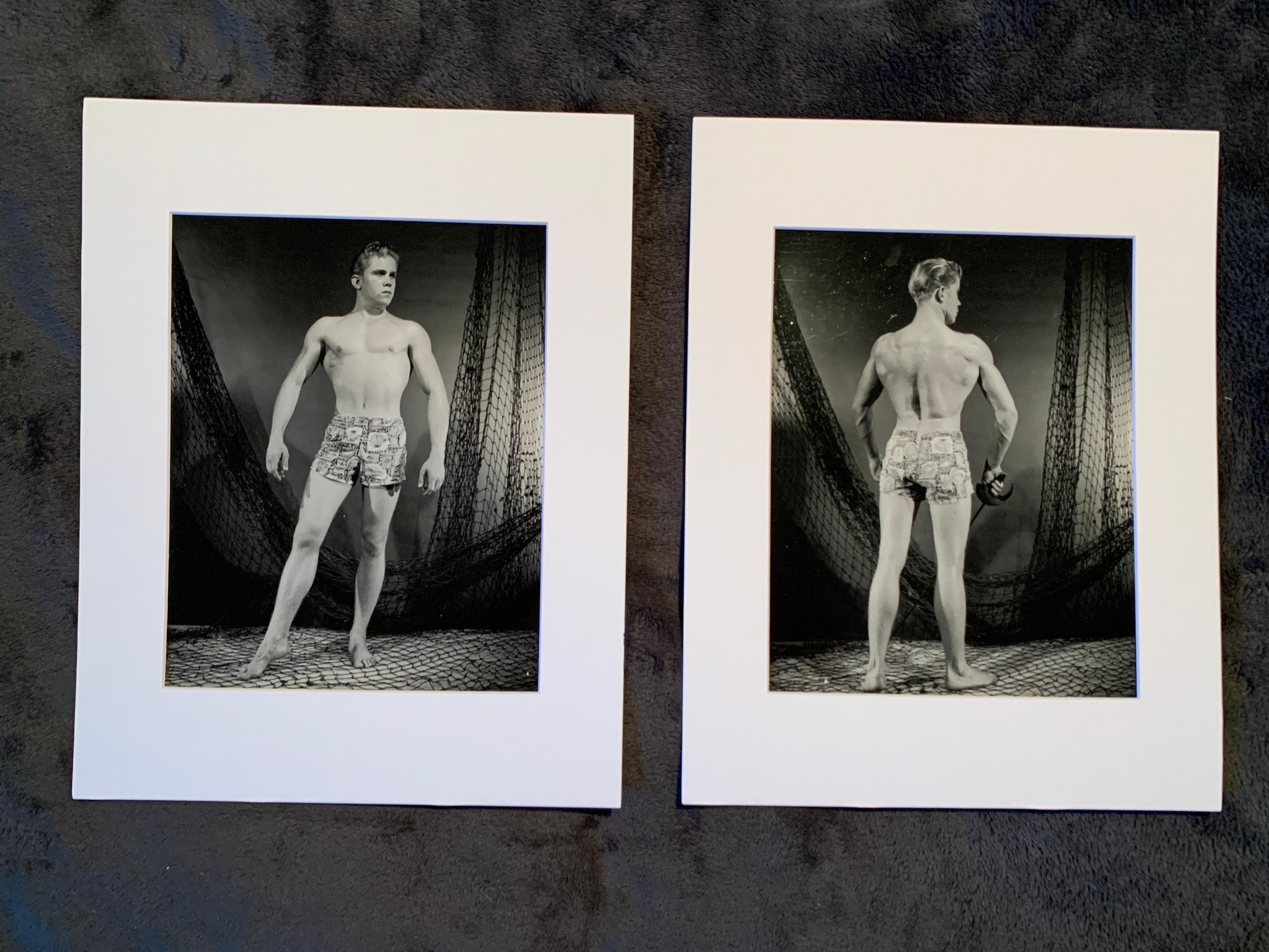 American Vintage Bruce of Los Angeles Matched Set Original B & W Male Photograph Set  For Sale