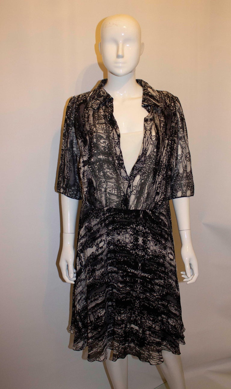 Black Vintage Bruce Oldfield Couture Silk Dress For Sale