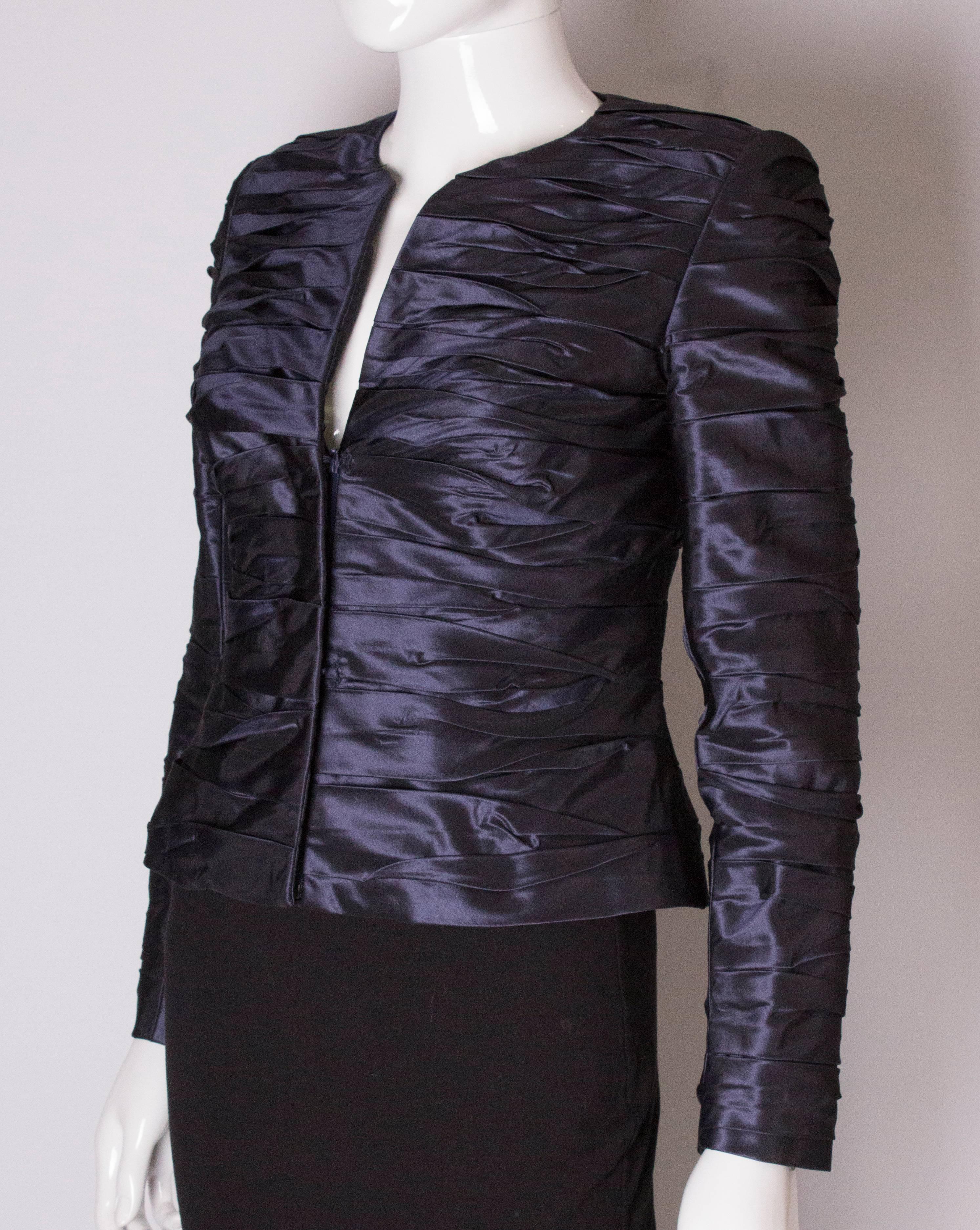 Vintage Bruce Oldfield Couture Silk Jacket In Good Condition In London, GB