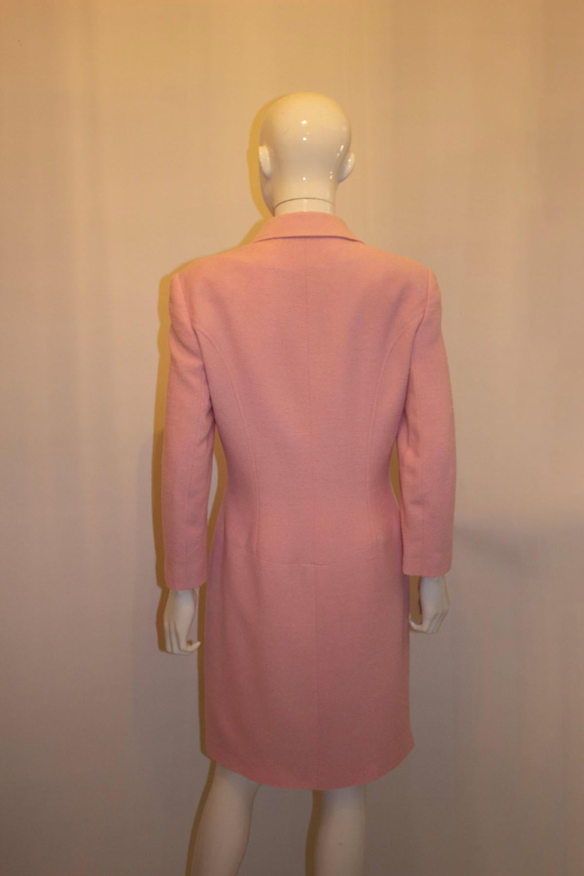 Bruce Oldfield - Manteau vintage en bouclette rose en vente 2