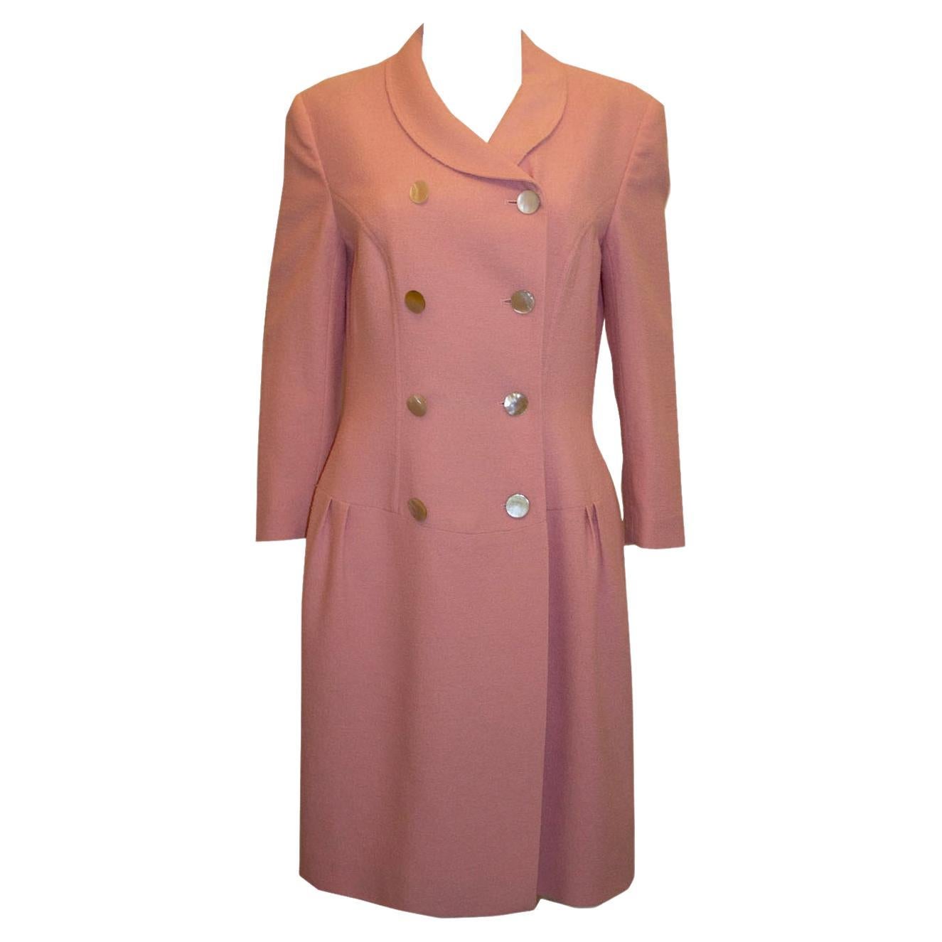 Bruce Oldfield - Manteau vintage en bouclette rose en vente