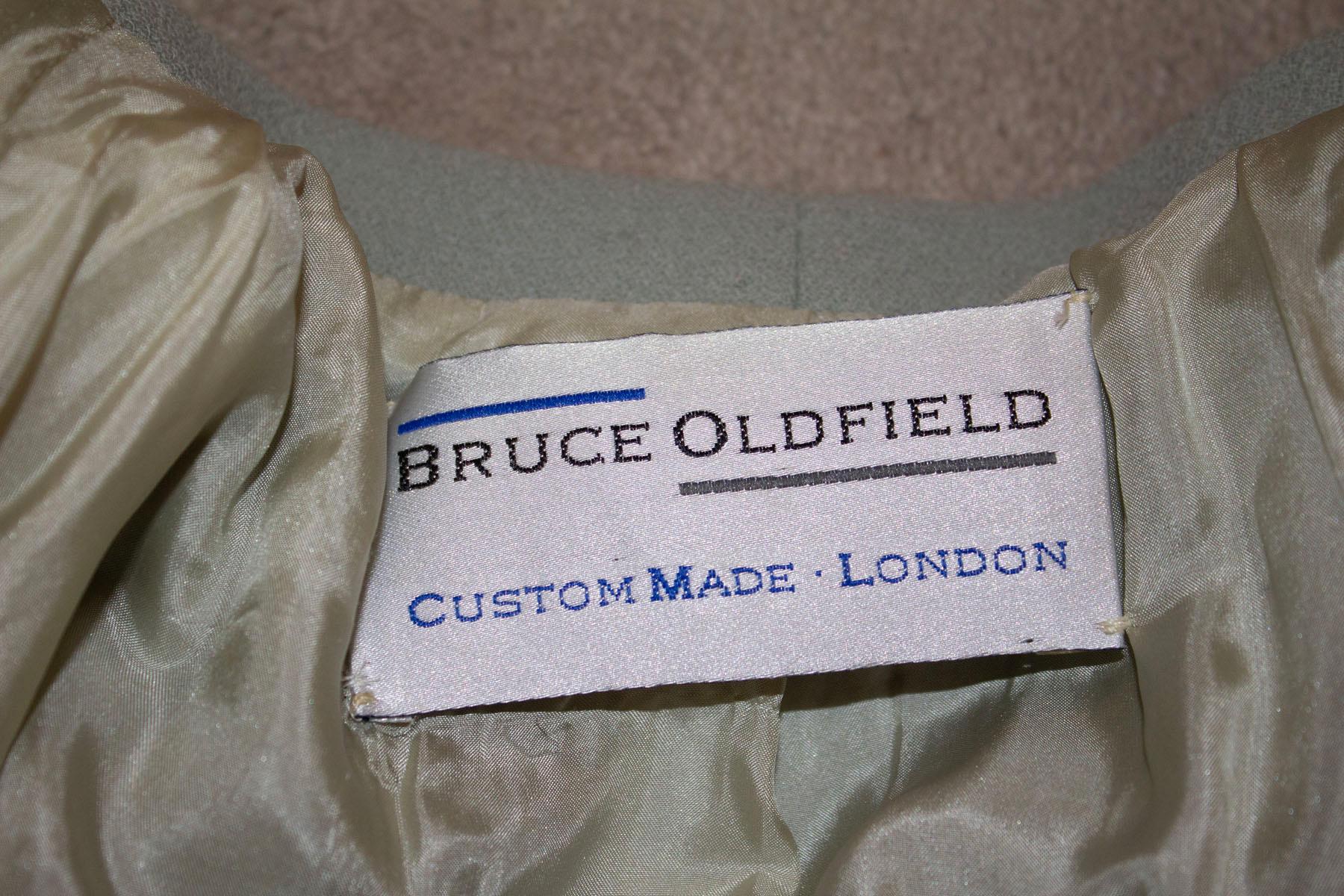 Vintage Bruce Oldfield Pretty Sage Green Jacket For Sale 1