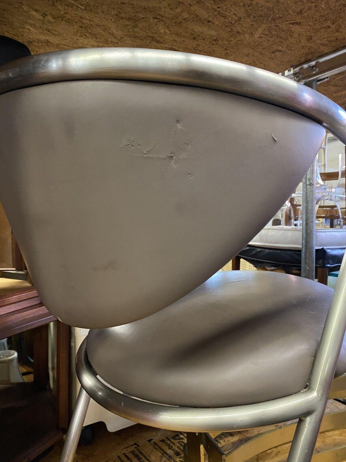 Vintage Brueton Mid-Century Modern Tubular Steel Cat Eye Chairs, a Pair For Sale 4