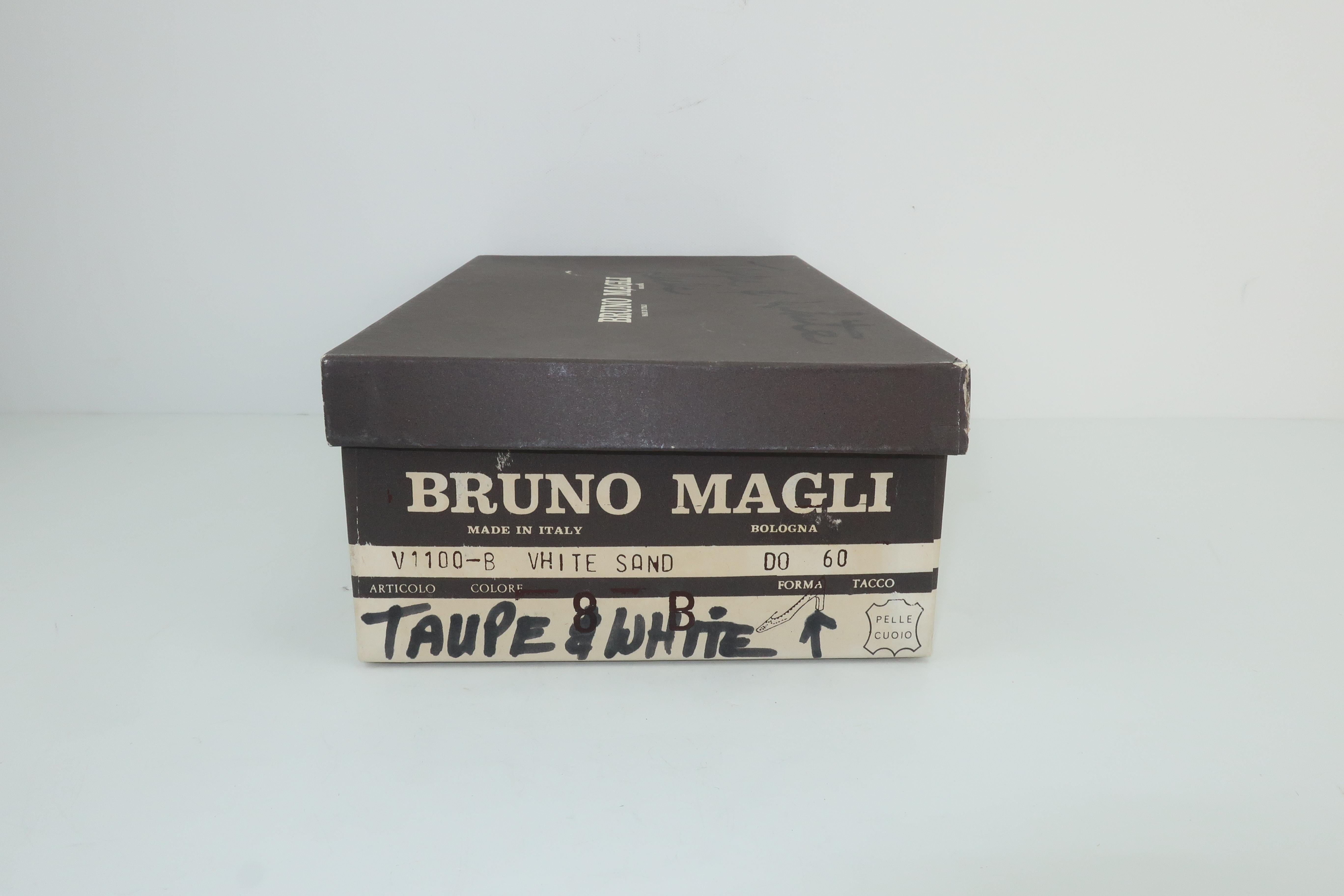 Vintage Bruno Magli Spectator Wingtip Style Pumps 3