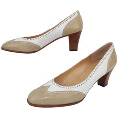 Vintage Bruno Magli Spectator Wingtip Style Pumps