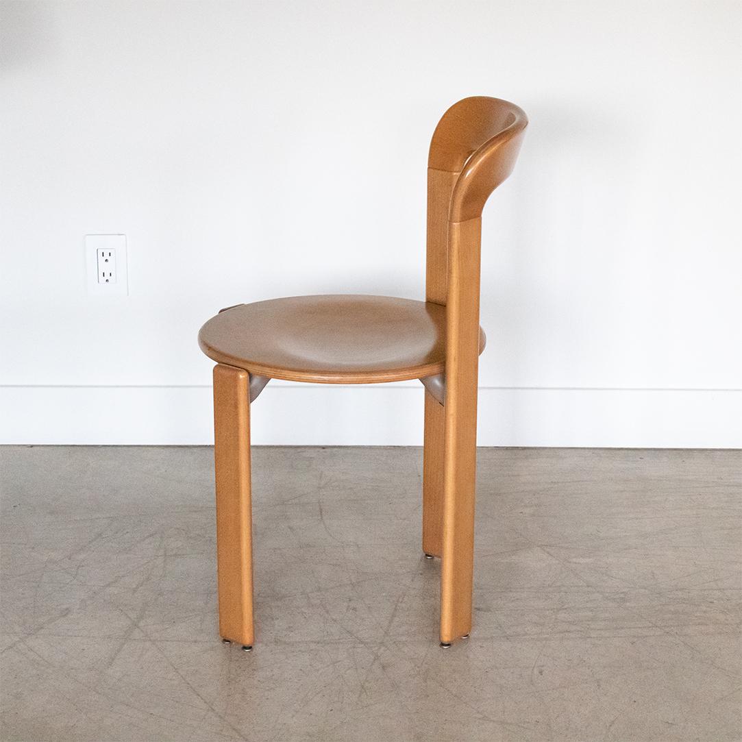 Vintage Bruno Rey Chairs in Beechwood, Set of 6 In Good Condition In Los Angeles, CA