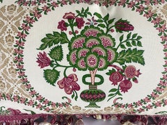 Vintage Brunsschwig + fils floral print tasseled pillows/a pair