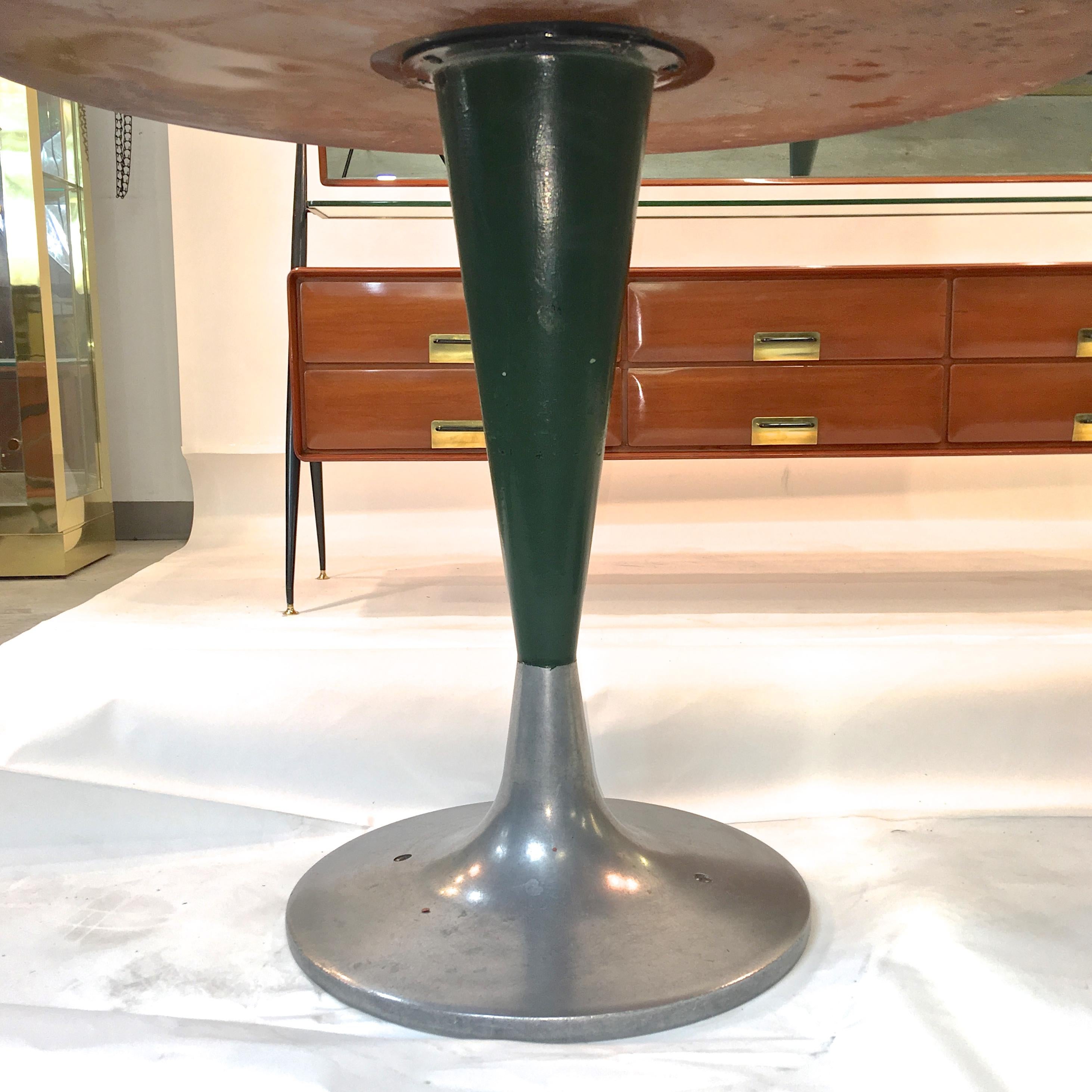 Mid-20th Century Vintage Brunswick Bowling Aluminum Bistro Tables For Sale