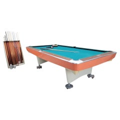 Mesa de billar Brunswick vintage con accesorios
