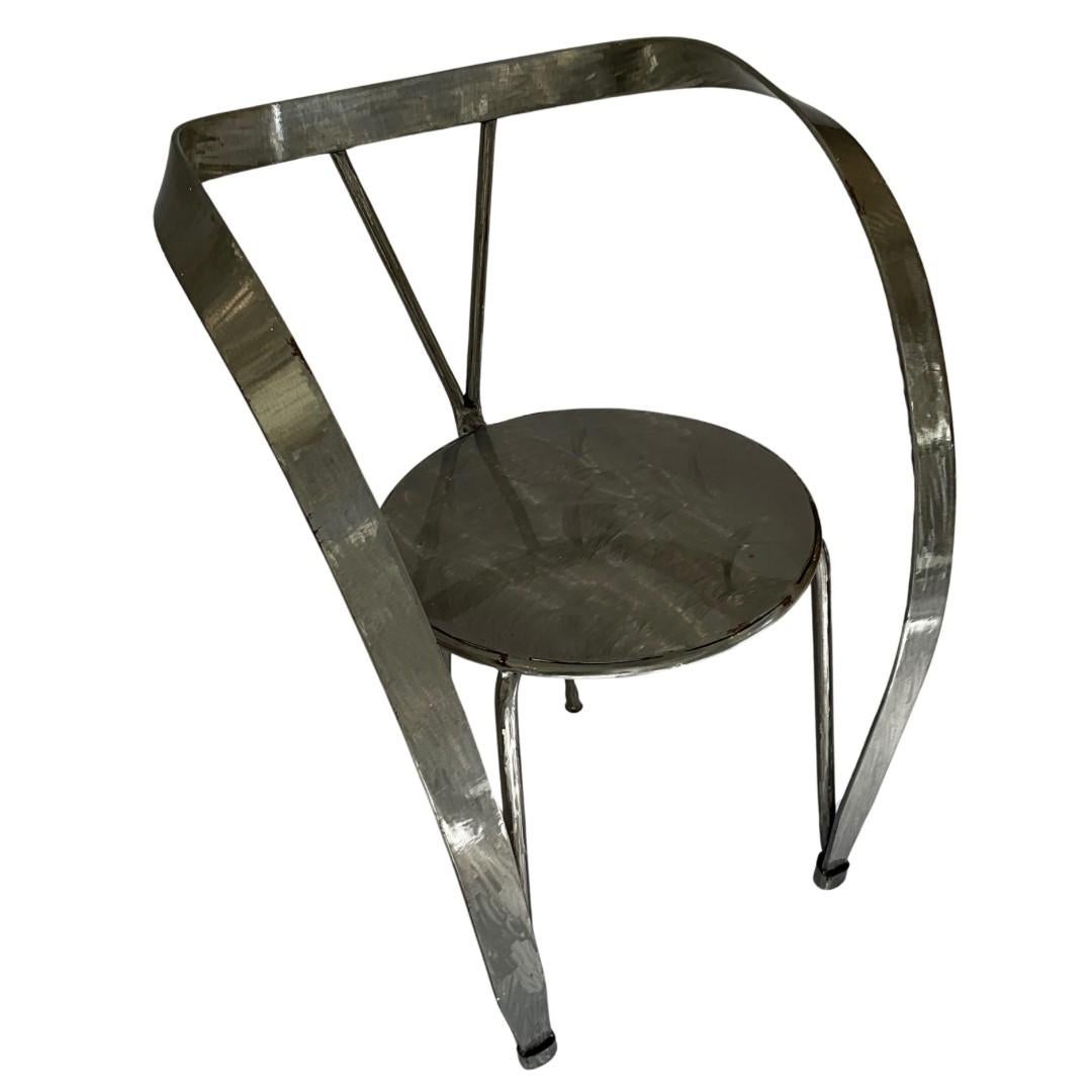 Vintage Hand Crafted Post-Modern Ribbon Chair

Brushed Metal Texture Throughout with Smooth Glossy finish

