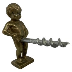 Vintage Brussels Manneken Pis Souvenir Corkscrew, 1960s