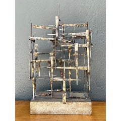 Vintage Brutalist Abstract Sculpture
