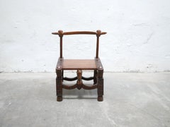 Chaise africaine brutaliste vintage