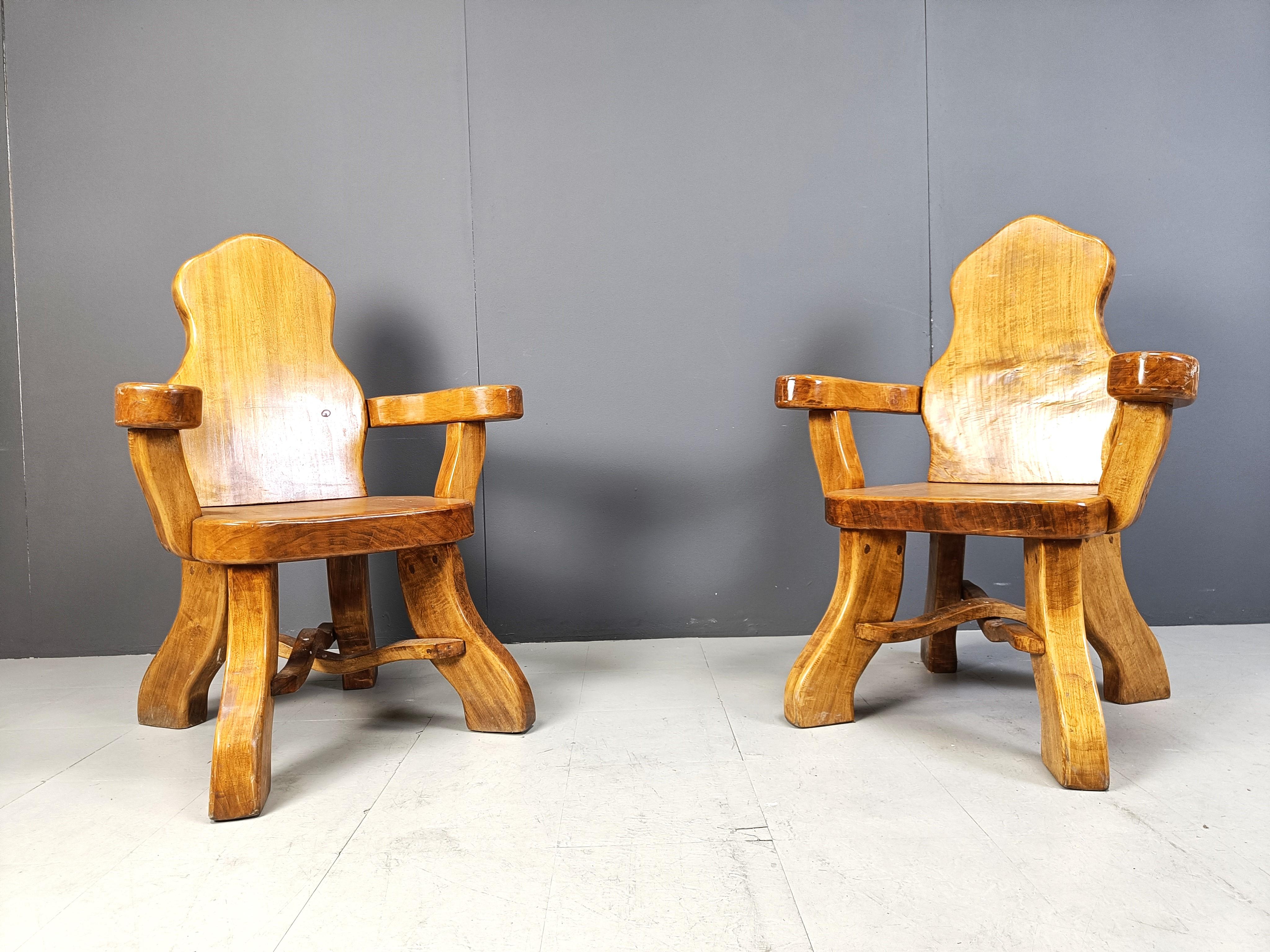 Vintage brutalist armchair, 1960s (Multiple pieces in stock) For Sale 3