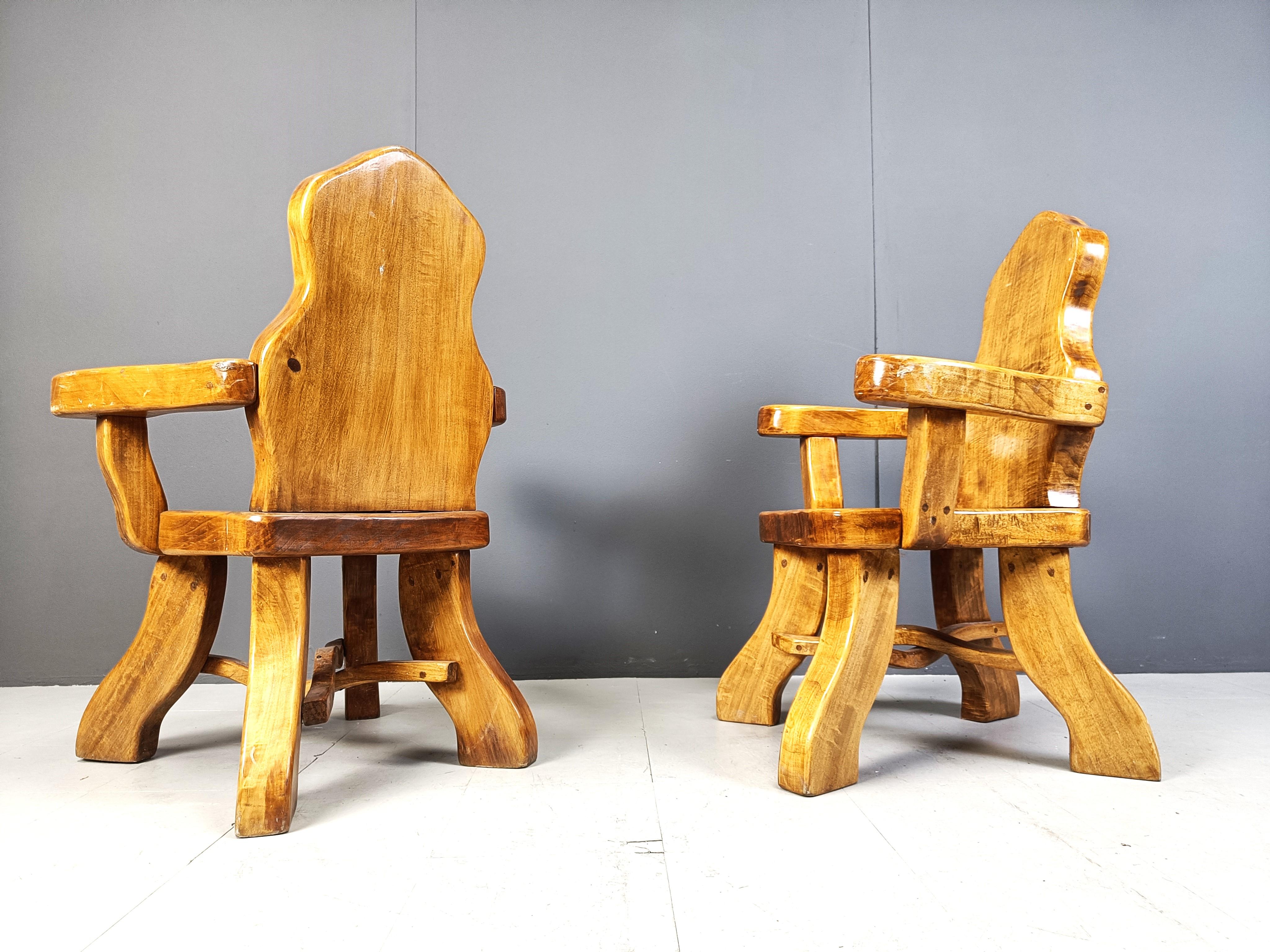 Vintage brutalist armchair, 1960s (Multiple pieces in stock) For Sale 5