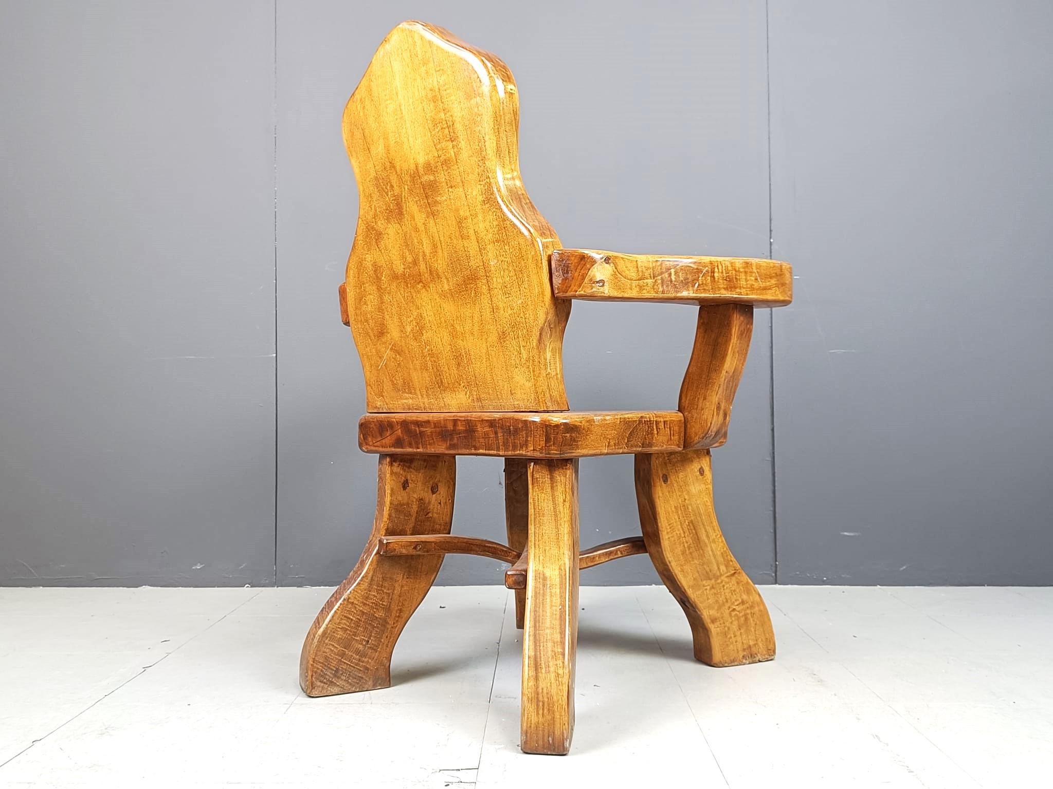 Vintage brutalist armchair, 1960s (Multiple pieces in stock) For Sale 1