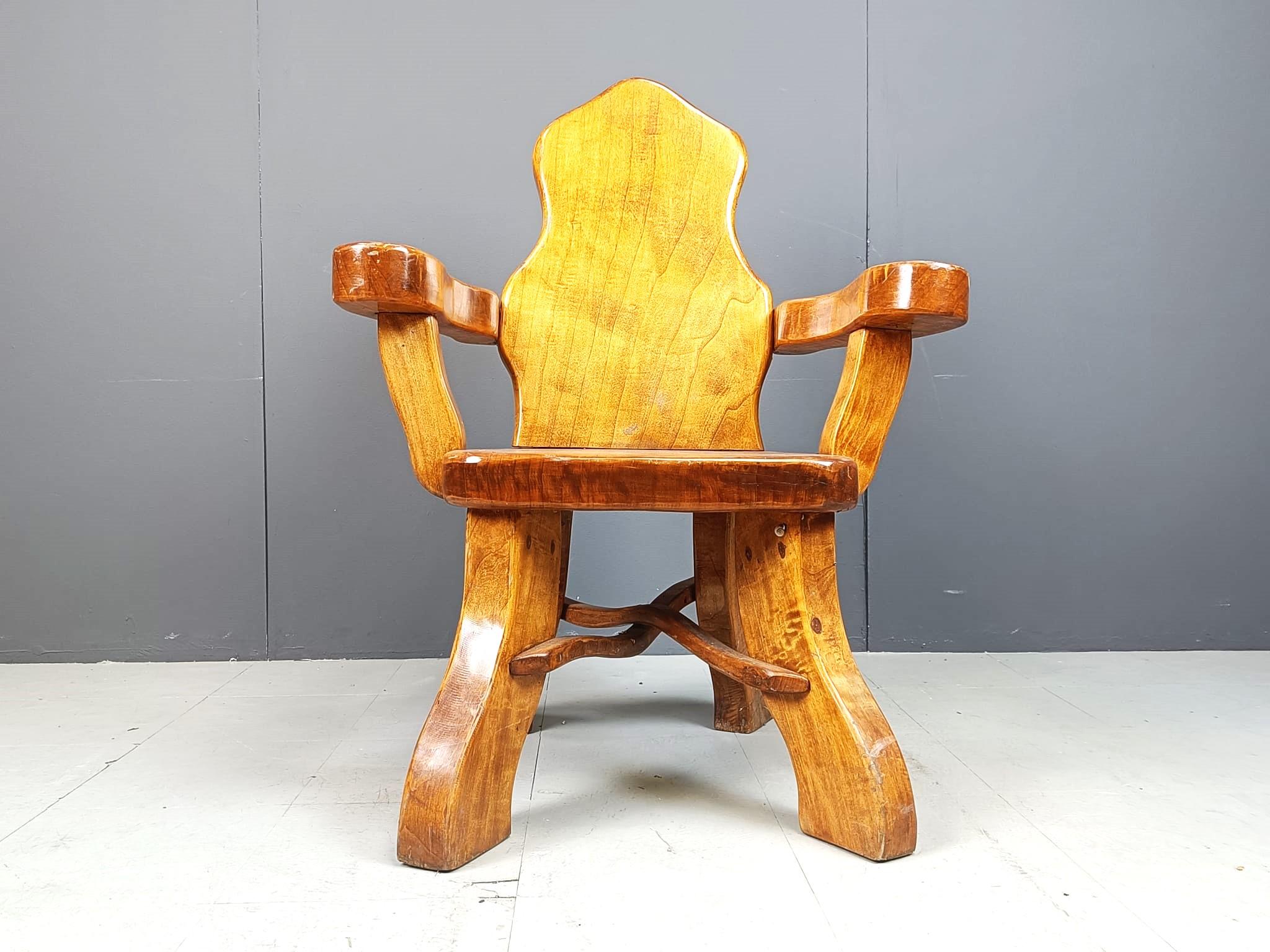 Vintage brutalist armchair, 1960s (Multiple pieces in stock) For Sale 2