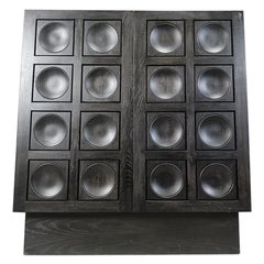 Vintage brutalist bar cabinet, 1970s