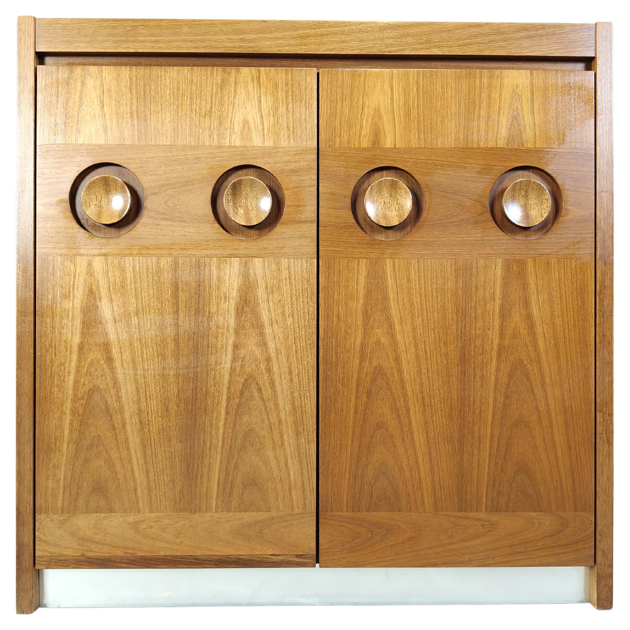 Vintage brutalist bar cabinet, 1970s