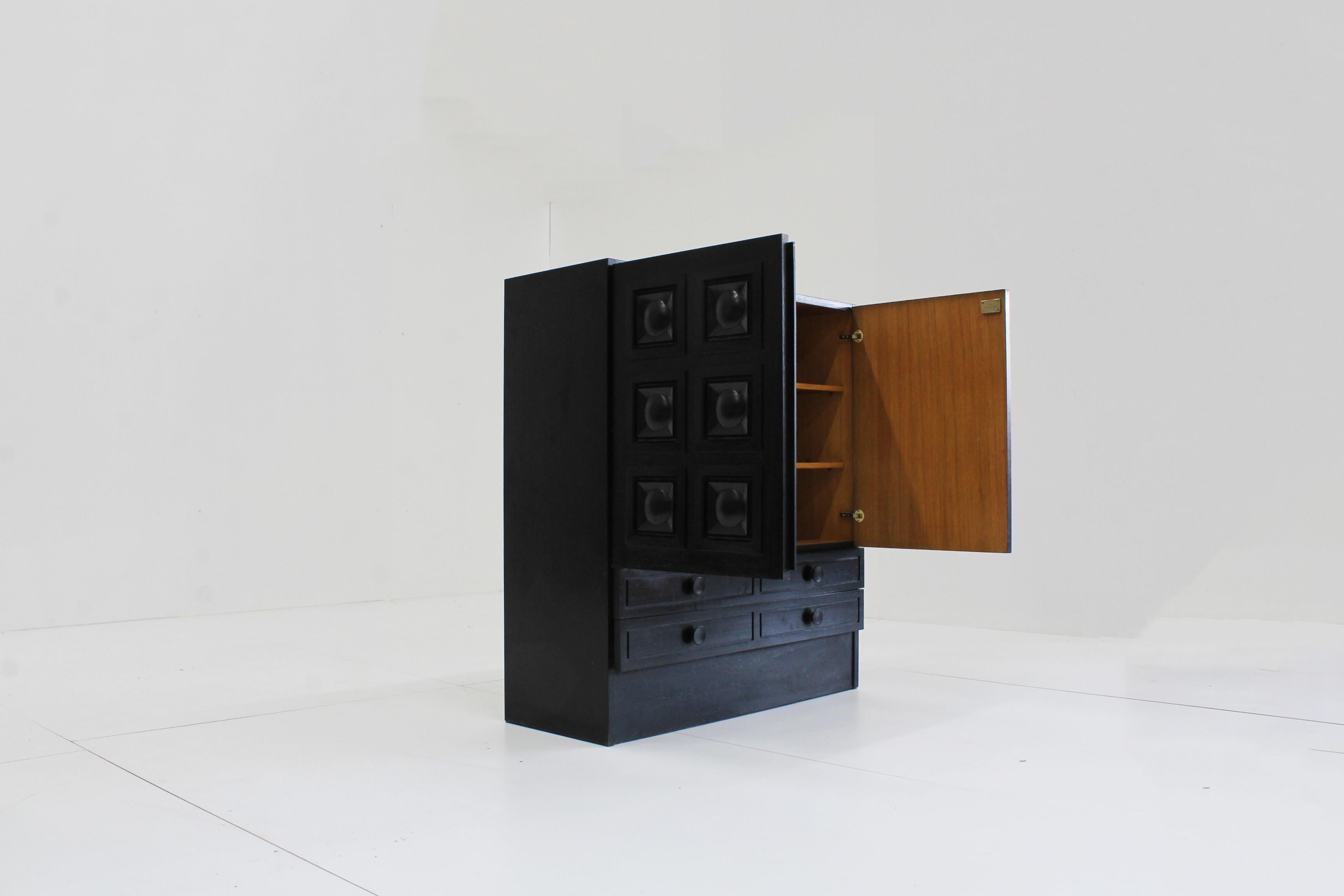 Vintage Brutalist Bar Cabinet, Credenza, 1970s 2