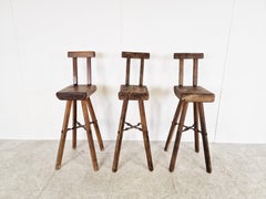 Vintage Brutalist Bar Stools, 1960s