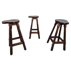 Vintage Brutalist Bar Stools, 1960s