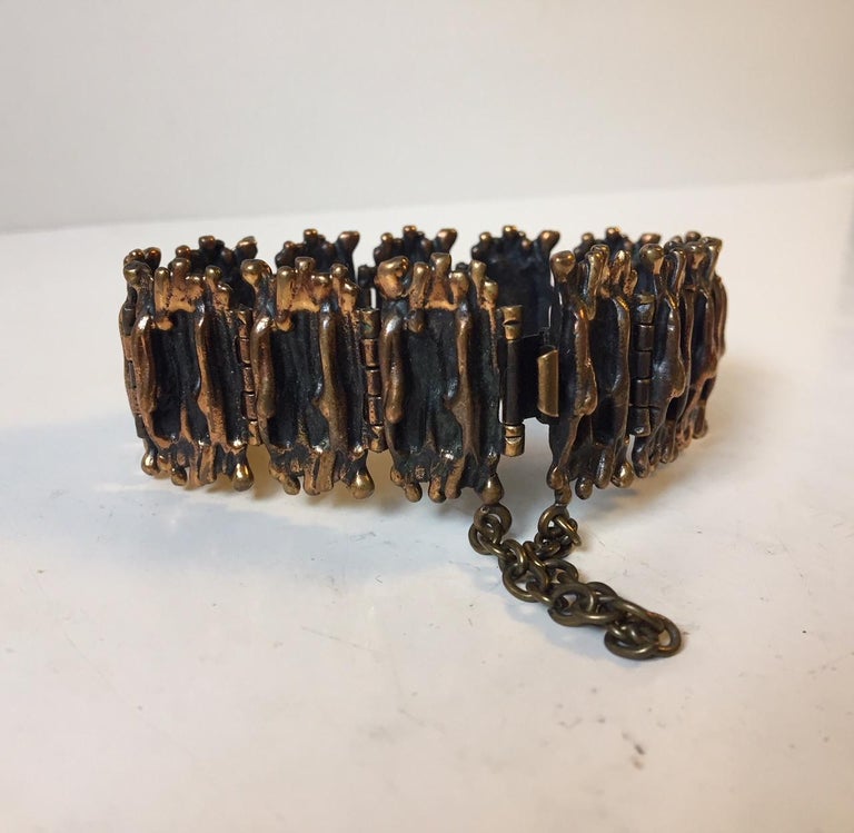 Pentti sarpaneva anhänger collier finland 70s modernist brutaliste bronze