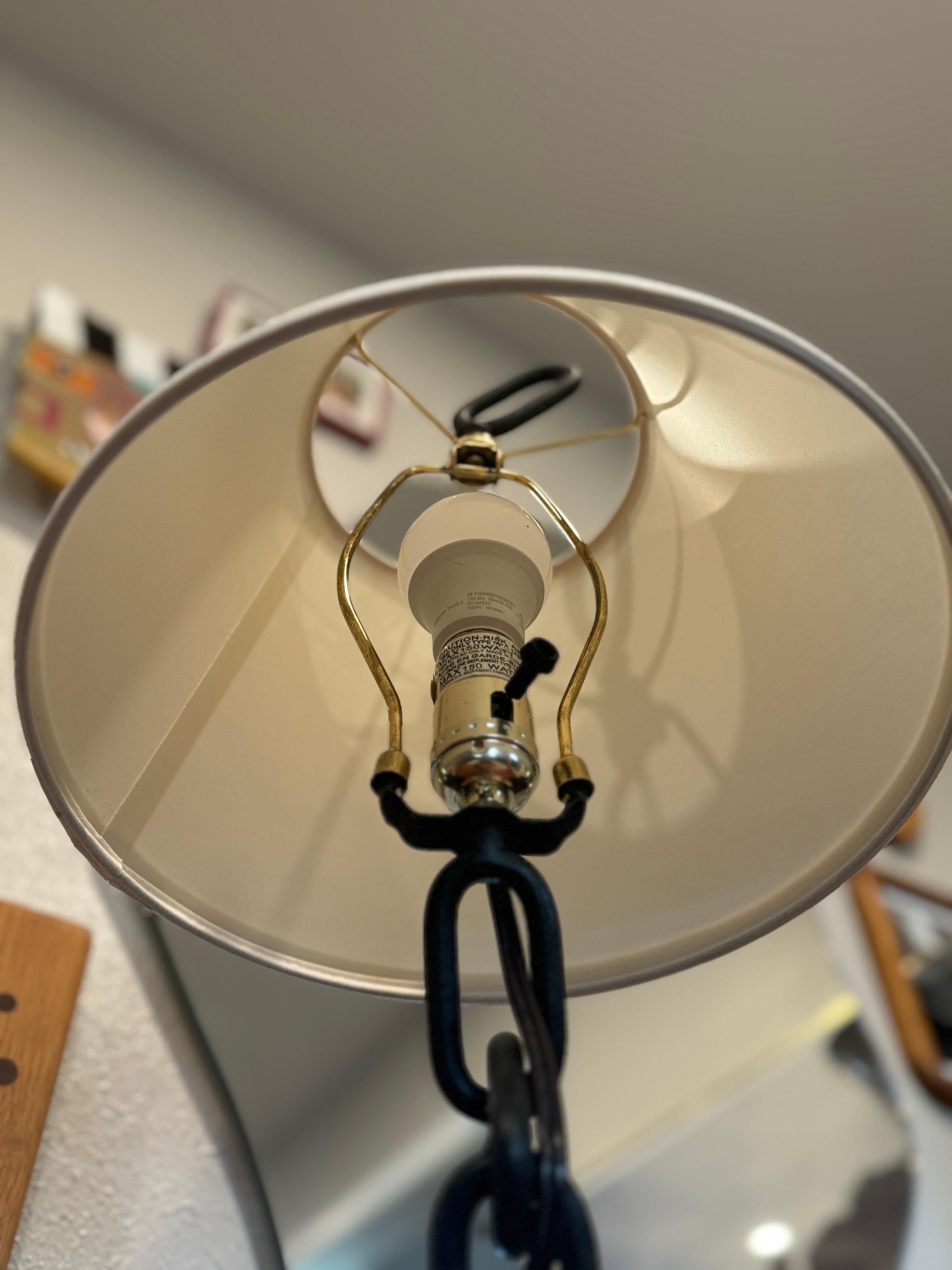 vintage brutalist chain link lamp in the style of Franz West, circa 1970s 3