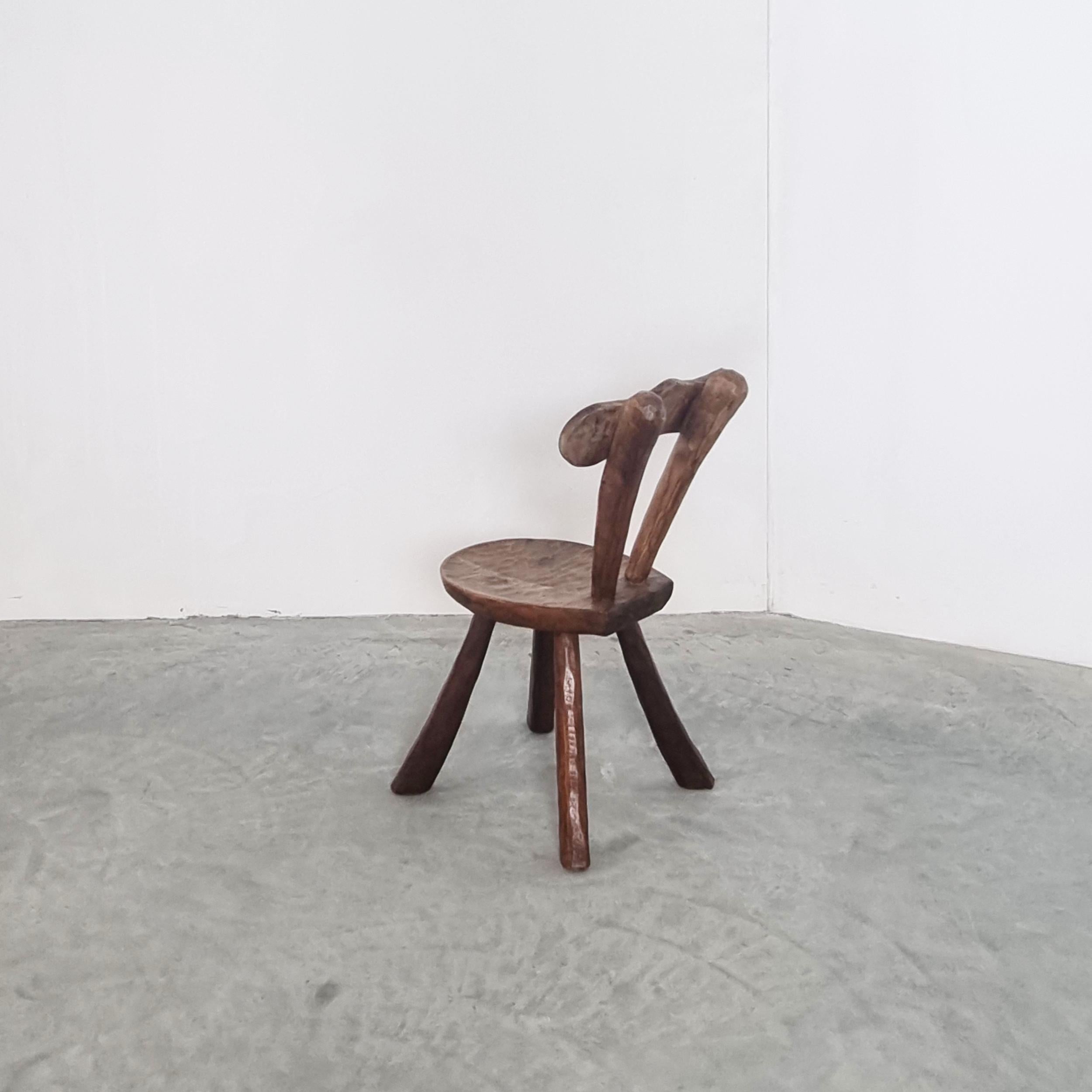 Vintage Brutalist Chair, 1950s In Good Condition In Hilversum, NL